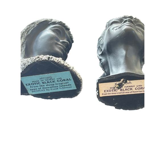 momi and kona black coral busts. Made by Frank Schirman - Picture 5 of 5